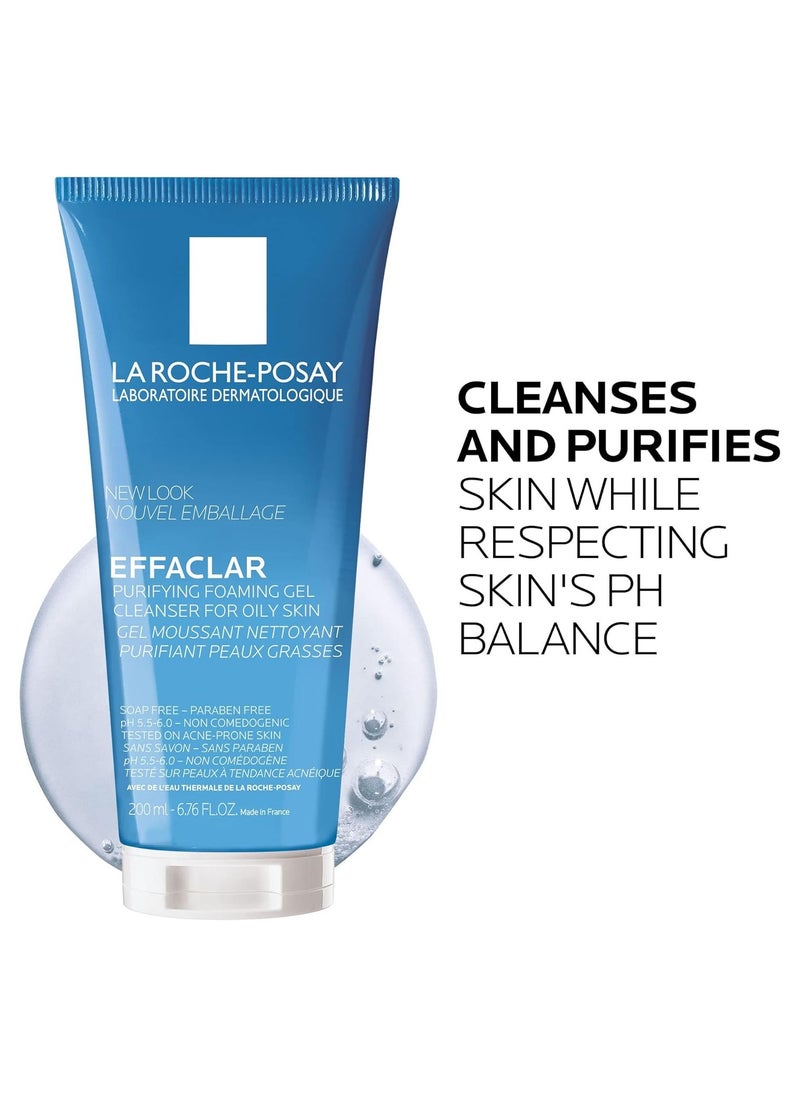 Effaclar Acne Foaming Cleansing Gel for Oily and Acne Prone Skin 200ml La Roche-Posay