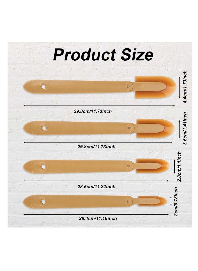 Caulking Spatulas, 4 Sizes Set Silicone Caulk Finishing Tool, Smooth Rubber Spatula Finisher, Sealant Grout Caulk Applicator Tool for Ceramic Tiles, Baseboards, Kitchens, Bathrooms  - Image 5