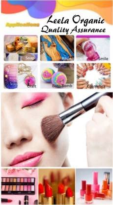 Leela Organic Leela Organic Golden Purple Coffee and Denim Blue Pigments Color Cosmetic Grade Lipstick Colour Candle Soap MakingLipgloss Pack of 4 Net 20gm Each Pack  - Image 2