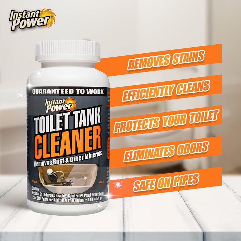 Instant Power Toilet Tank Cleaner – Bathroom Toilet Cleaning Powder, Removes Rust and Other Minerals, No Scrubbing, 16 Oz - Image 3