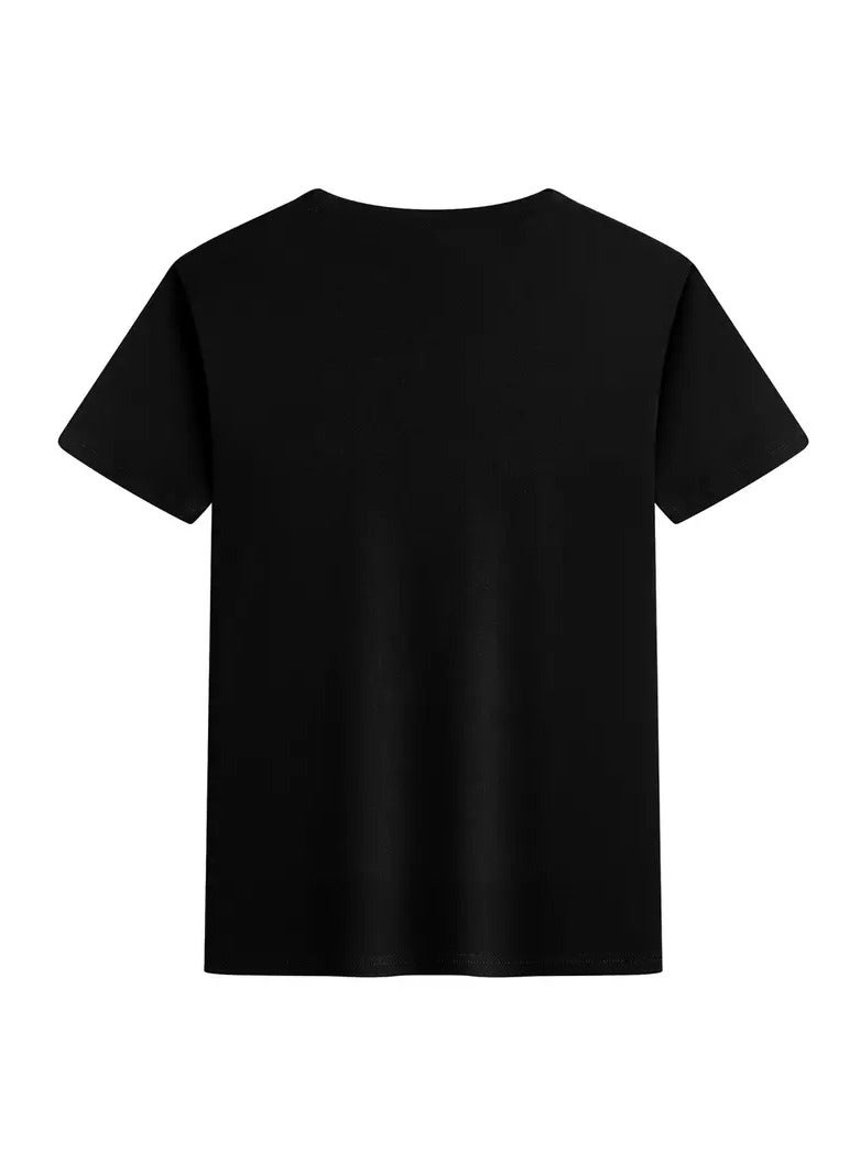 Boys Casual T Shirt Black Color With Daddy+Me Phrase Print Cute Fun Soft Cotton Short Sleeves And Round Neck Size 90  - Image 2