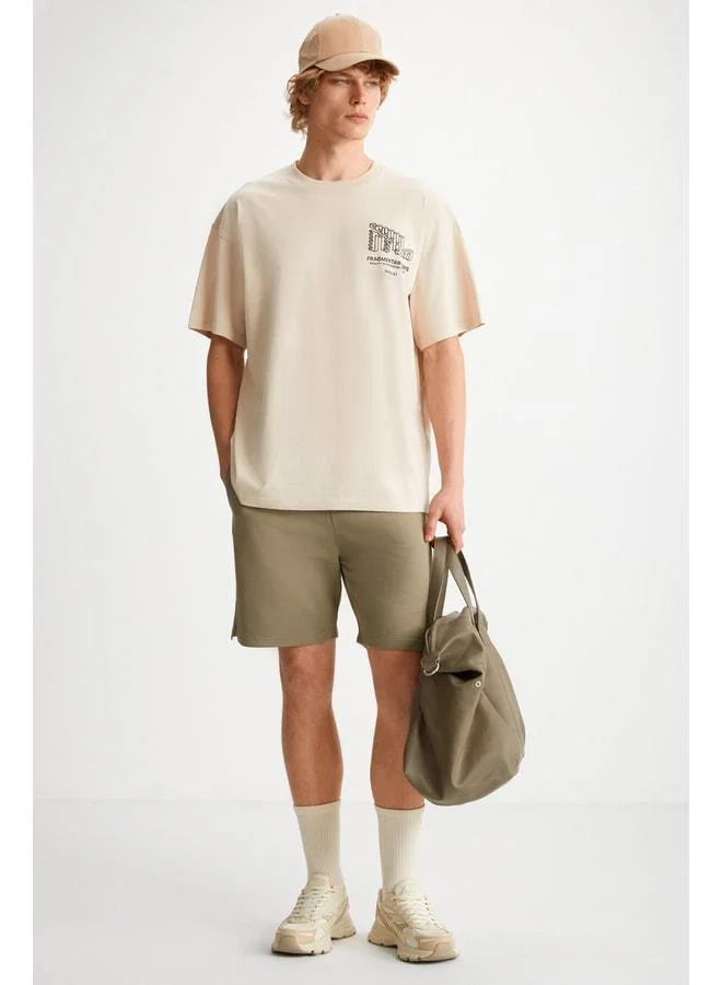 Grimelange UNCERTAIN Men's Comfort Fit Khaki Shorts & Bermuda.