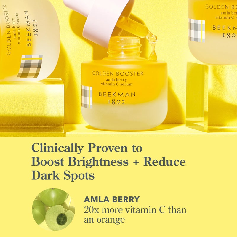 Beekman 1802 Golden Booster Amla Berry Face Serum - Fragrance Free - 0.5 fl oz - Plant-Based Vitamin C Alternative - Good for Sensitive Skin - Cruelty Free - Image 3