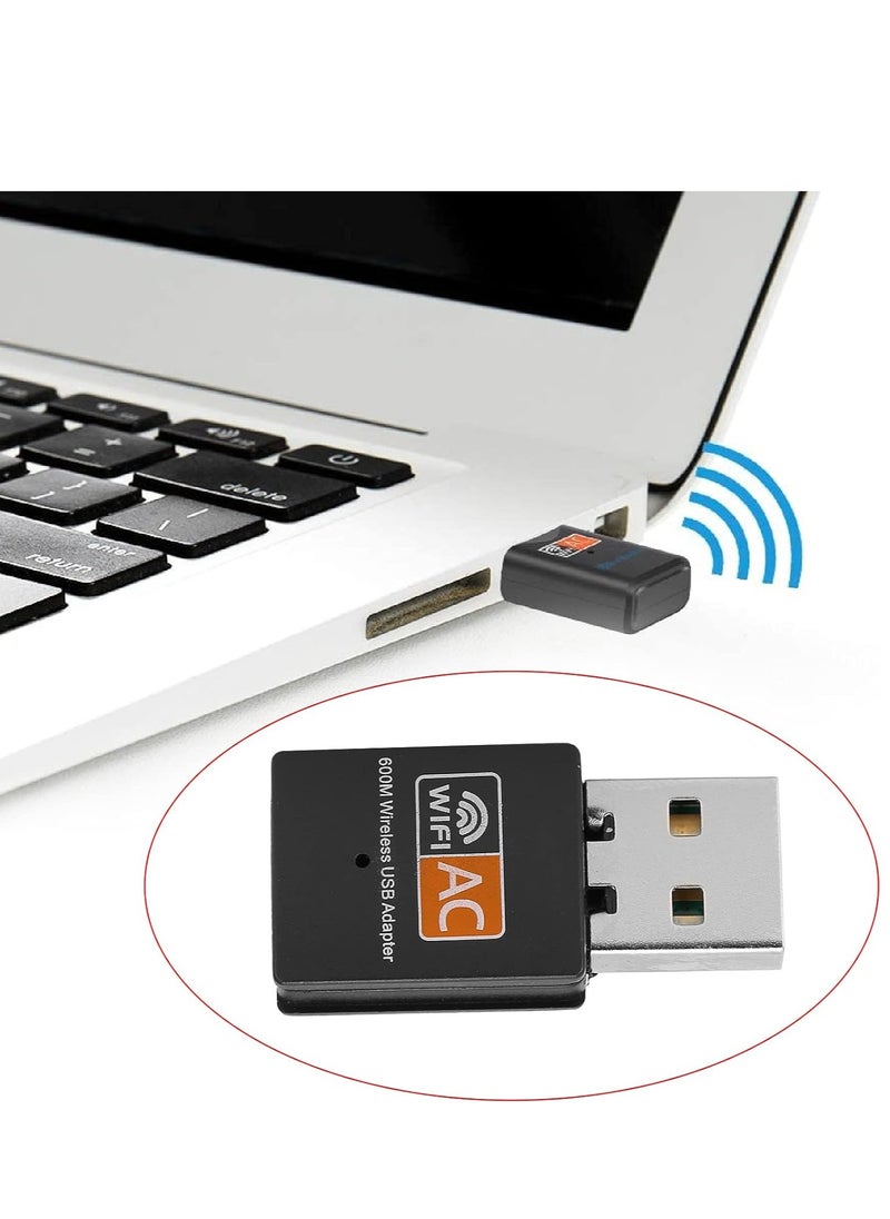 Angmei USB WiFi Bluetooth Adapter, 600Mbps Dual Band 2.4/5Ghz Wireless Network External Receiver, Mini WiFi Dongle for PC/Laptop/Desktop  - Image 5