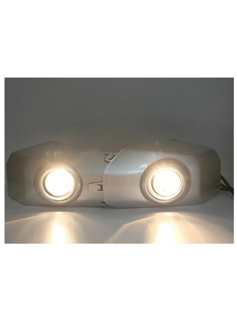 Fog Light with DRL Compatible with Toyota FJ Cruiser 2006-2024, Single Lens, Black Matt