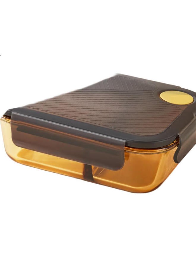 JD.com Jd Jingzao Glass Lunch Box For Students And Office Workers, High Borosilicate Glass Bento Box With Microwave And Fresh-Keeping Function (Two Compartments, 1050Ml) - Image 1