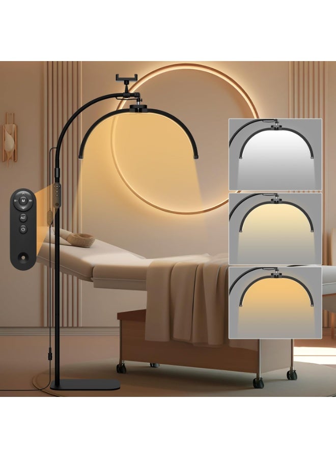 Original LED half-moon floor lamp with phone holder and magnetic remote - Black - Image 1