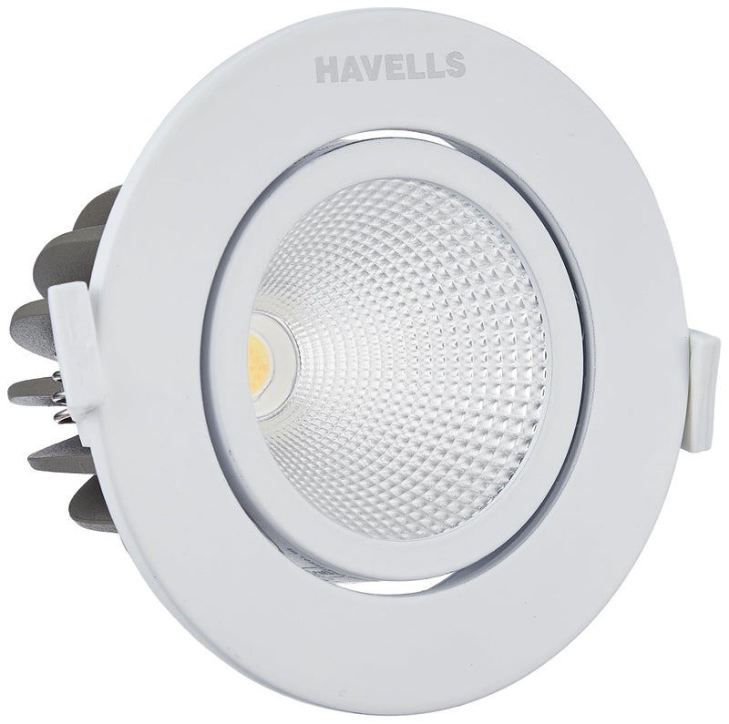 Havells Crysta NEO Swivel COB 3IN1 Spotlight 12W Ceiling Light Energy Efficient Beam Angle of 36° Long Life of 25000 Burning Hours Metal Body COB,Aluminum DIE CAST,70 Lumen Per Watt 4000K - Image 1