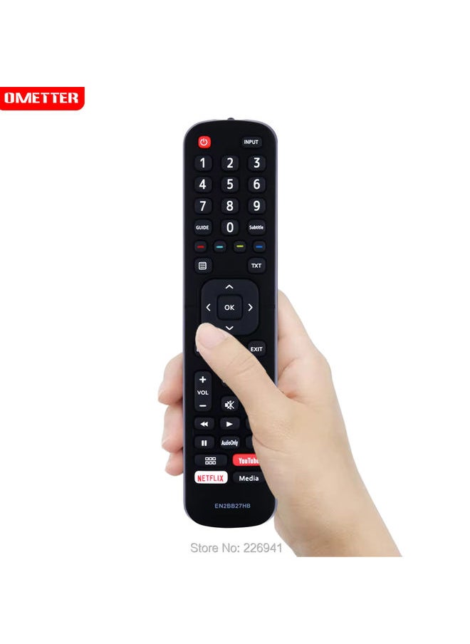 OMETTER - EN2BB27H Remote Control Replace For Hisense LED Smart TV EN2BB27HB EN2BB27 H32A5840 H43AE6030 H32B5600 H39AE5500 H40B5600 - Image 1