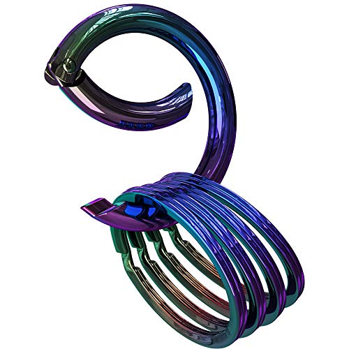 Silipac Keychain Kit Circle Carabiner O Ring Set Universal Size, Pure Round Fashion Design, Strong, Solid Metal Keychain Clip, Key Clip, Key Organizer by Silipac (Rainbow) - Image 1