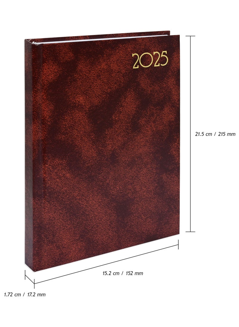 FIS FIS Diary 2025 English (Saturday & Sunday Combined) A5, Brown - FSDI90E25BR  - Image 5