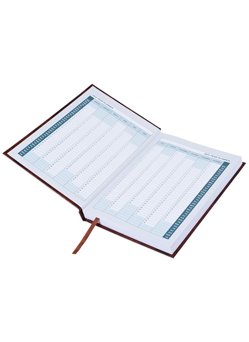 FIS FIS Diary 2025 English (Saturday & Sunday Combined) A5, Brown - FSDI90E25BR  - Image 3