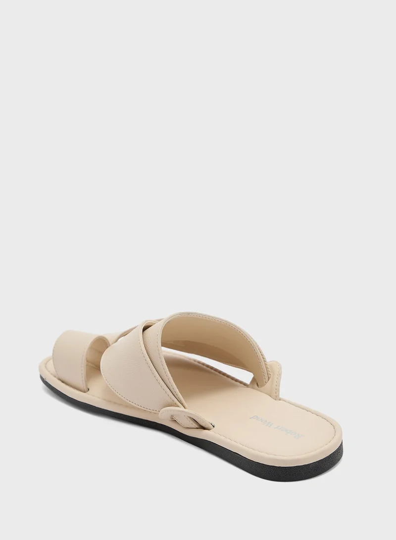 Robert Wood CREAM Ksa Traditional Shirgi Men'S Sandal for Men | Best Price UAE