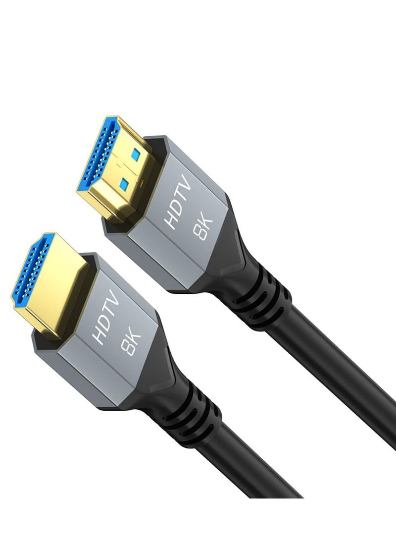 Angmei - HDMI Screen Projection Cable - 8K High Speed ​​HDMI Cable Compatible with Projectors, Laptops, Monitors, TVs, DVD Players, HDMI-Enabled Devices (2meters) Color Romdom - Image 1
