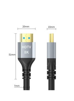 Angmei HDMI Screen Projection Cable - 8K High Speed ​​HDMI Cable Compatible with Projectors, Laptops, Monitors, TVs, DVD Players, HDMI-Enabled Devices (2meters) Color Romdom  - Image 3