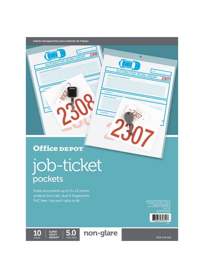 Office Depot Job Ticket Holders 9In. X 12In. Pack Of 10 179919 - Image 1