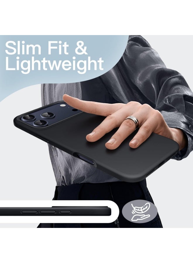 Liquid Silicone Protective Case Compatible with iPhone 17 Pro 6.3-Inch, Slim Matte Back Cover, Silky Soft Touch, Shockproof Design, Anti-Fingerprint with Microfiber Lining - Image 5