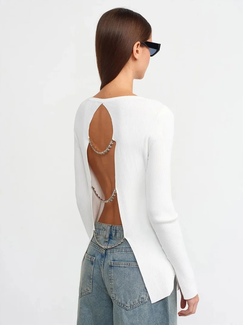 ديلفين Dilvin Slim Fit Ribbed Boat Neck Sweater