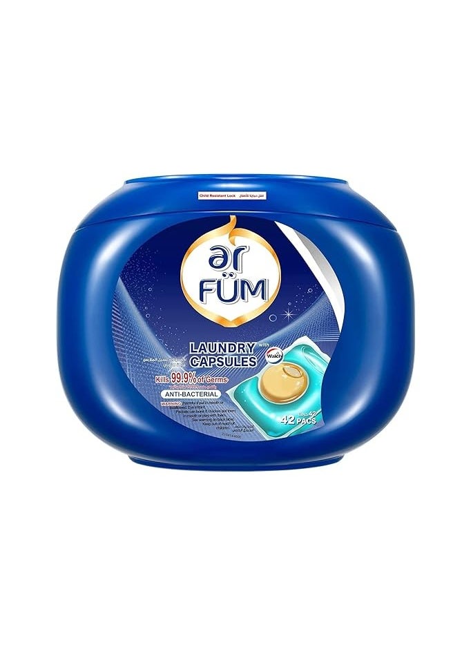 AR FUM Pods 99.9%  Anti-Bacterial Laundry Detergent Pods Washing Liquid 42 Capsules  504g - pzsku/ZA97A2885072E7287D62DZ/45/_/1700319479/2d583c13-ce7f-4377-b79c-15bc8d56f3bc