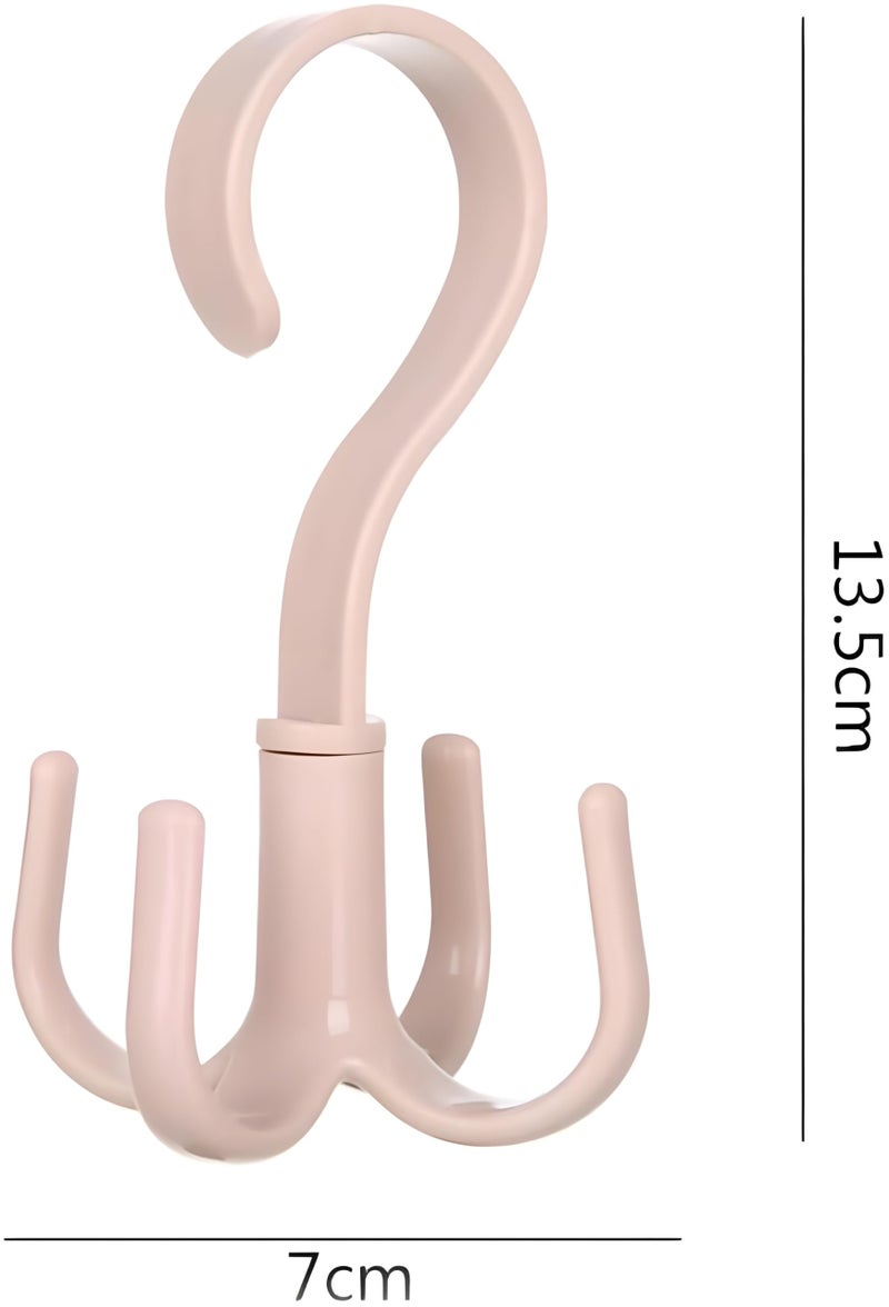 JIALTO 2 Pcs Multi-Function 360 Degree Rotatable 4 Claw Hook Closet Hanging Organizer Hangers for Closet Organizer, Clothes Hangers with 4 Claws (Multicolor) - Image 2