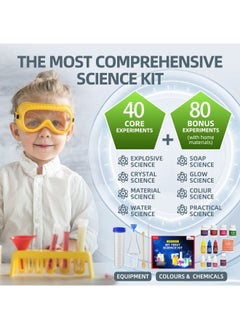 STEM 120 Experiments Science Kit for Kids Age 4-6-8-10-12, STEM Learning Educational Scientist Toys Gifts for Boys Girls Chemistry Set  - Image 3