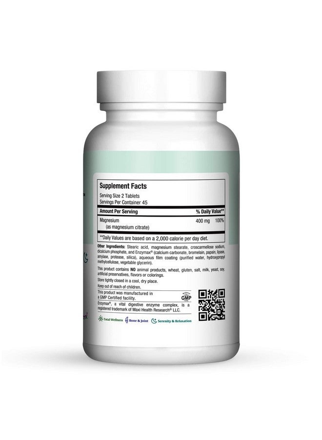 ماكسي هيلث مكمل سترات المغنيسيوم ماكسي هيلث ماكسي، 90 حبة (MCT) - Image 3