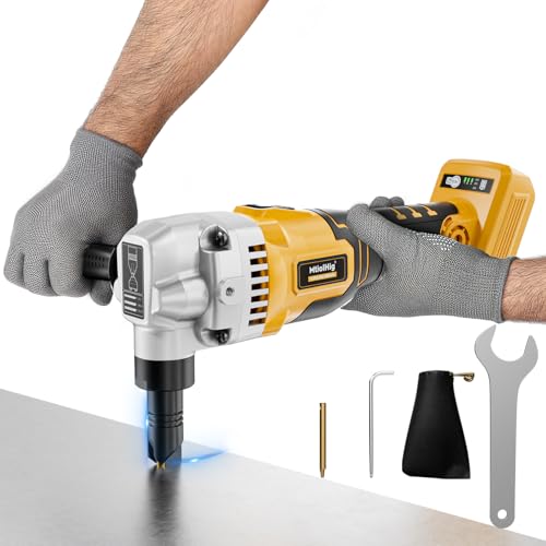 MtiolHig Cordless Metal Nibbler Compatible with DeWalt 20V Battery18Gauge Electric Nibbler with Assist Handle 2 Blades 1900RPM Brushless Metal Cutter for Stainless Steel AluminumTool Only - Image 1