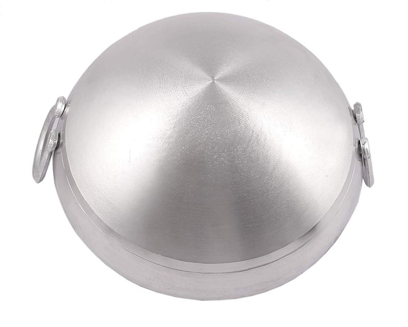 NURAT® Deep Frying Aluminium Kadai Vessel with Handle for Cooking (Silver, Big Size, 2.5 L and 4L) Combo Pack of 2 - Image 5