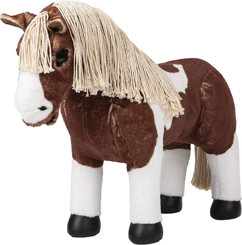 LeMieux Toy Pony Flash for Kids - Brown Skewbald - Soft Coat - Flexible - Pretend Play - Stuffed Animal Horse - Gift for Kids - Suitable for Ages 3 Years + - Image 1