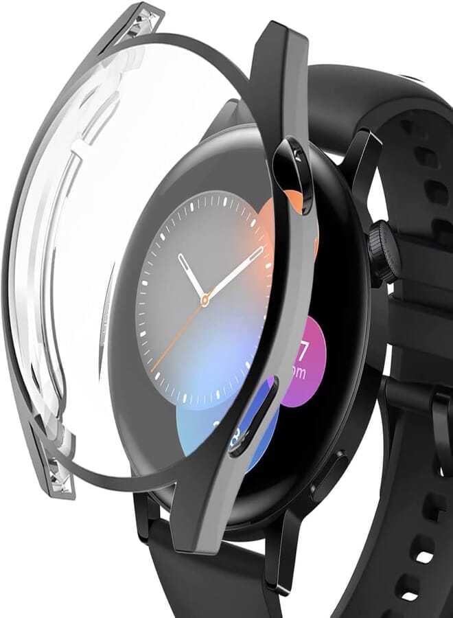 Next Next store Compatible with Huawei Watch GT3 42mm Case Cover with Screen Protector, Soft TPU Bumper Frame Protective Cover for Huawei Watch GT3 42mm (Black)