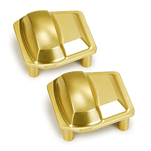 RCLions 2pcs Brass Diff CoverFront Rear Axle Housing Case for Axial SCX6 AXI05000 16 RC Crawler Car Upgrades - Image 1