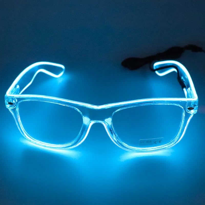 LED Glasses 10 Colors Optional Light Up El Wire Neon Rave Glasses Twinkle Glowing Party Club Holiday Bar Decorative Glasses - Image 1