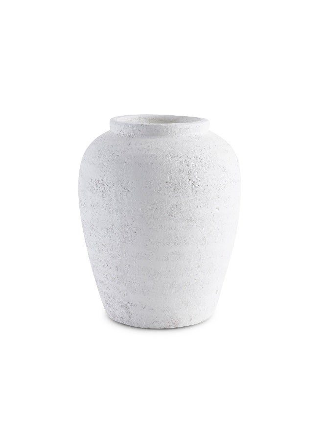 Pan Home Daphne Terracotta Vase 25.5x25.5x31.5cm- White - Image 2