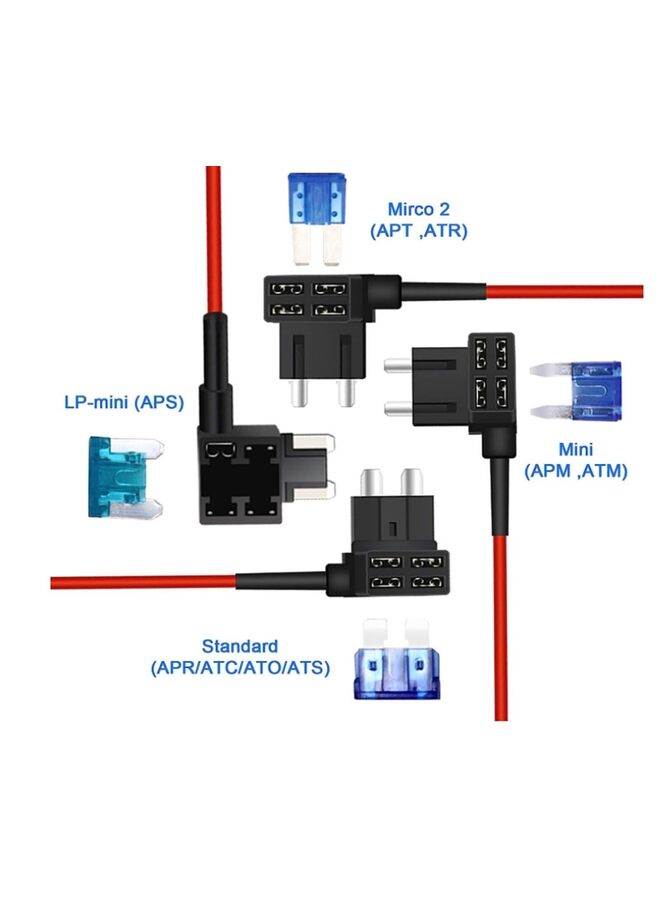 Generic 10 Pieces 12V Automotive Additional Circuit Fuse Adapter Small and Medium Mini Micro2APTATR Blade Fuse (Size : Small-m2)  - Image 2