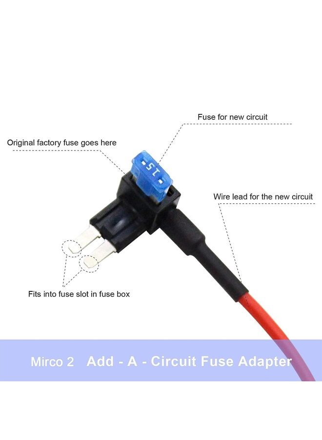 Generic 10 Pieces 12V Automotive Additional Circuit Fuse Adapter Small and Medium Mini Micro2APTATR Blade Fuse (Size : Small-m2)  - Image 4