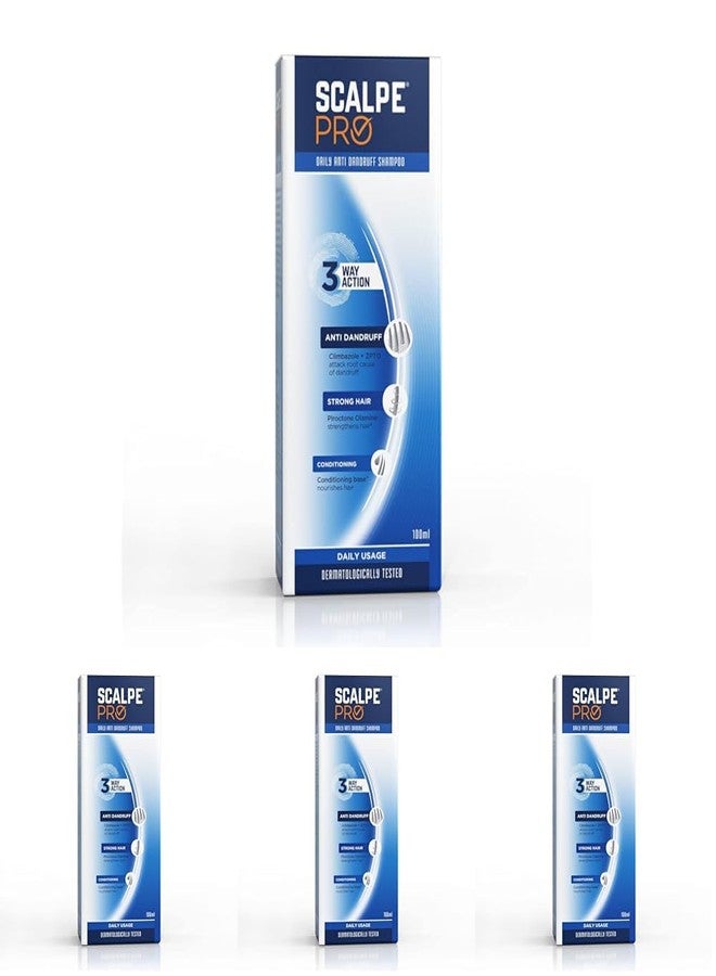 Scalpe Pro Daily Anti-Dandruff Shampoo | Removes Dandruff from Source | Helps with Itching, Irritation & Redness accompanying Dandruff | Scalpe Science | Climbazole & ZPTO Formulation | Strong & Smooth Hair | Daily Use | Dermatologically Tested Solution | For Women & Men | 100ml - Image 1