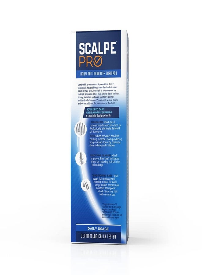 Scalpe Pro Daily Anti-Dandruff Shampoo | Removes Dandruff from Source | Helps with Itching, Irritation & Redness accompanying Dandruff | Scalpe Science | Climbazole & ZPTO Formulation | Strong & Smooth Hair | Daily Use | Dermatologically Tested Solution | For Women & Men | 100ml - Image 5