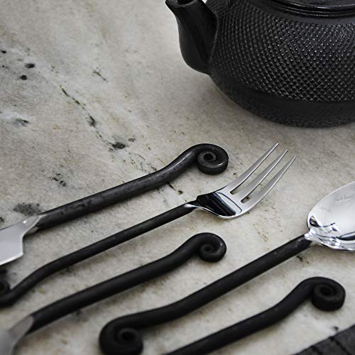 Gourmet Settings 20-Piece Flatware Treble Clef Collection Black Silverware Cutlery Kitchen Sets, Stainless Steel Utensils Knife/Fork/Spoons, Dishwasher Safe (34-350) - Image 4
