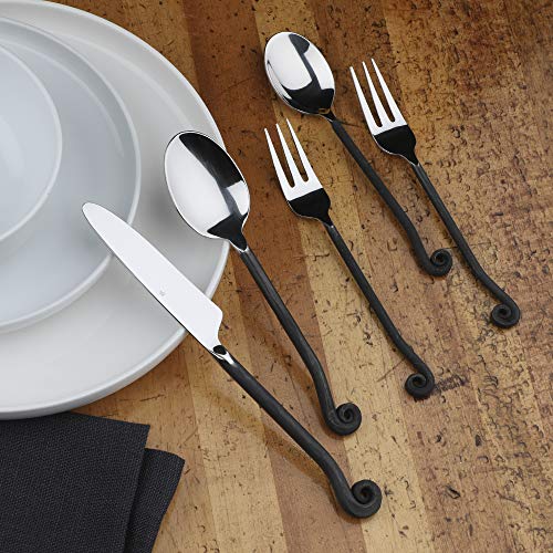 Gourmet Settings 20-Piece Flatware Treble Clef Collection Black Silverware Cutlery Kitchen Sets, Stainless Steel Utensils Knife/Fork/Spoons, Dishwasher Safe (34-350) - Image 3