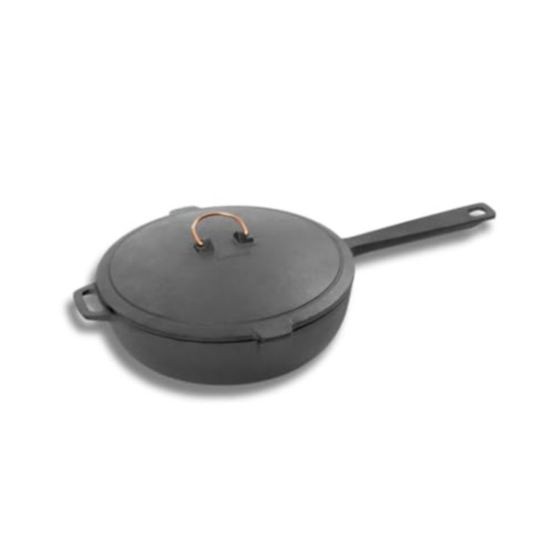 - Enamel Lined Cast Iron Skillet - 10 in - Vintage White - Image 1
