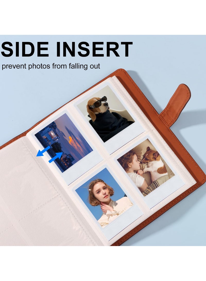 حياة كومفورت ألبوم صور صغير 128 جيب لكاميرا فوجي فيلم انستاكس ميني وبولارويد سناب والكاميرات الفورية سوشال ماتيك من تي تيرسيلي (بني) - Image 4