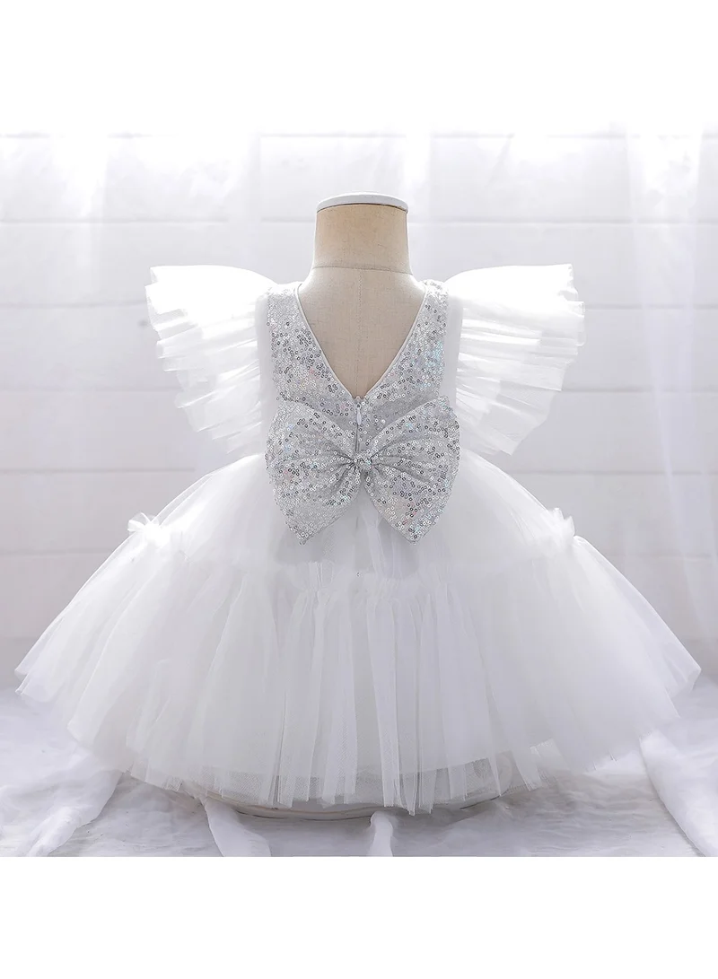 D'Daniela Sequin Bodice Tulle Dress
