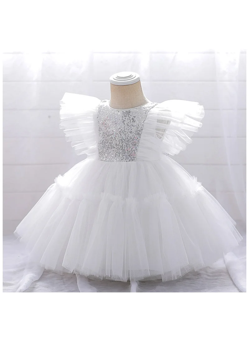 D'Daniela Alice Butterfly White Party Dress