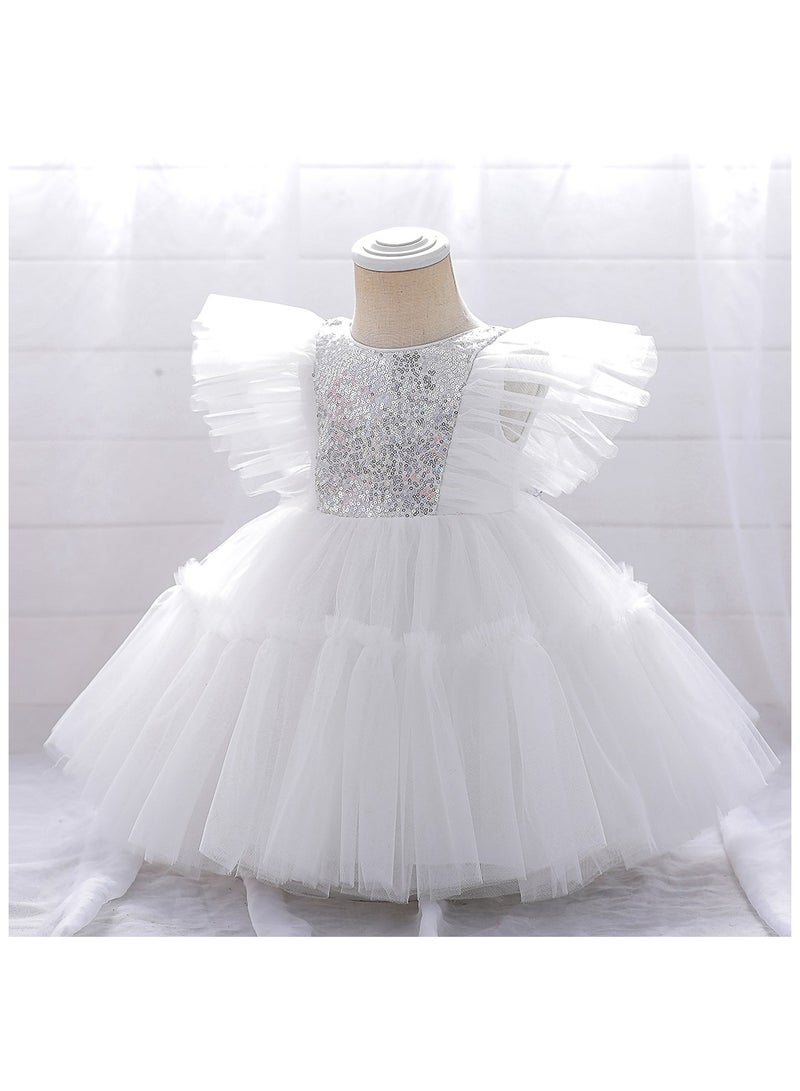D'Daniela Sequin Bodice Tulle Dress - Image 2