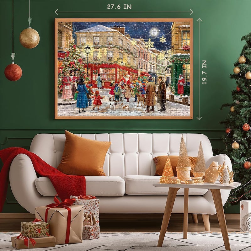 HGLCM 1000 Piece Jigsaw Puzzles for Adult Kids Cute Dog Jigsaw Puzzle Chrismas Toy Shop,14+ Ages - Image 2