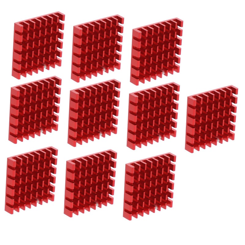 Aluminum Heat Sink 25x25x5mm Anodized Cooling Block Set for CPU GPU 10 Pieces - Image 2