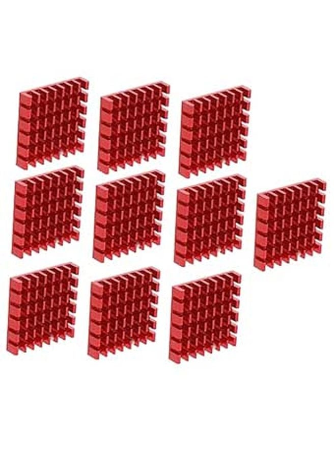 Aluminum Heat Sink 25x25x5mm Anodized Cooling Block Set for CPU GPU 10 Pieces - Image 1