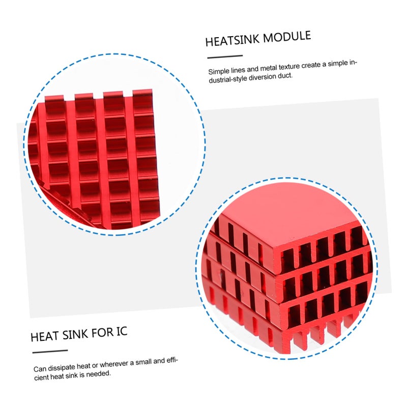Aluminum Heat Sink 25x25x5mm Anodized Cooling Block Set for CPU GPU 10 Pieces - Image 3