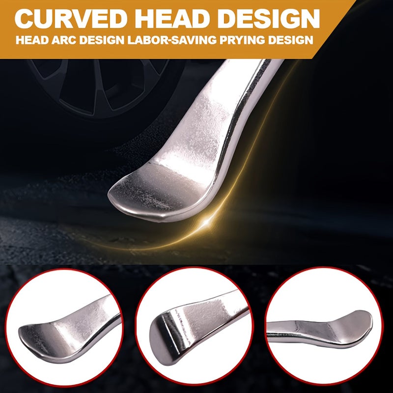 2pcs 14 Inch Chrome Vanadium Steel Tire Lever Set Red Handle With Hub Protector - Image 5