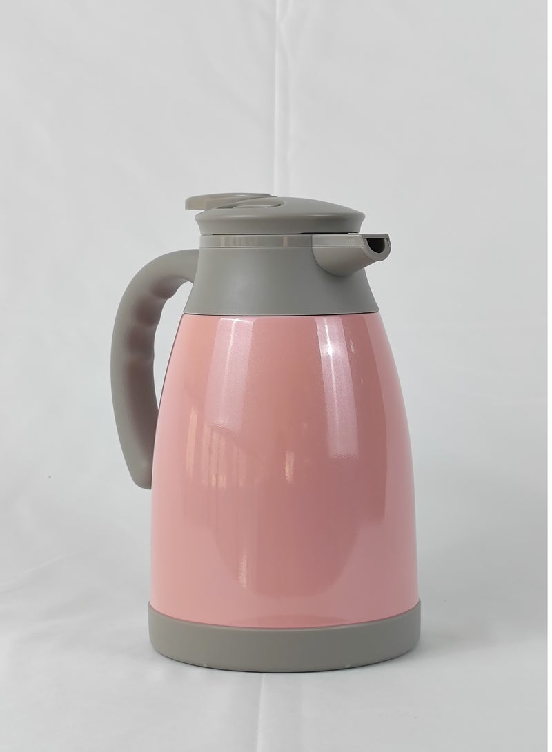 اتش تي اتش وعاء منزلي ترمس إبريق قهوة جدار مزدوج محكم الغلق قارورة فراغ الشاي دورق الاحتفاظ بالحرارة ترمس معزول حراريًا للقهوة والشاي والماء الساخن 1.5 لتر/2 لتر/2.5 لتر - Image 2